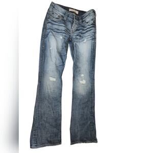 Western Glove Works 1921 Bootcut Overstitched Distressed‎ Denim Jeans Size 27